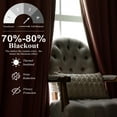 thumbnail image 6 of DriftAway Velvet Blackout Curtains Rose Room Darkening Curtains 102 Inches Long 2 Panel Set Super Soft luxury Thermal Insulated Drapes for living room Back Tab and Rod Pocket Dusty Rose 52 inch wide, 6 of 8