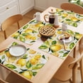 thumbnail image 5 of Placemat Set of 4 Yellow Lemon Leaves Placemats for Dining Table Fruit Washable Table Mats for Kitchen and Party Decor Indoor & Outdoor Use, 5 of 8