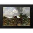 thumbnail image 2 of Watts, Frederick Waters 18x13 Black Modern Framed Museum Art Print Titled - A Wooded River Landscape, 2 of 5