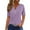 Purple, variant on Jewelreauty Casual Eyelet Blouses for Women Short Sleeve V Neck Button Tunic Tops Summer Solid Loose Shirts (S, White)