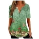 thumbnail image 2 of Puntoco 2024, tops a la moda de verano para mujer, top de manga corta holgado informal con estampado con cuello en V, top/camisa de manga corta con cuello en V, 2 of 5