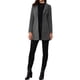 thumbnail image 2 of Abrigo de mujer INSPIRE CHIC de longitud media con cuello alto, de un solo botón, abrigo de invierno, gris claro, talla XS, 2 of 6