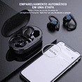 thumbnail image 3 of Auriculares Deportivos Inalámbricos Bluetooth 5.3 Con Gancho Negro BLOOSOM Cancelación activa de ruido IPX5, 3 of 5