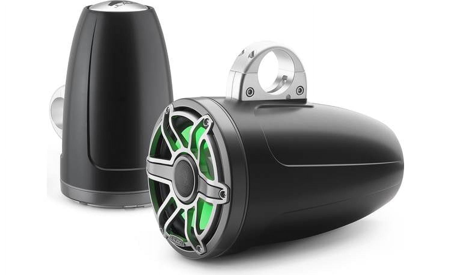 Jl Audio M6 8.8in Enclosed Tower Speakers Titanium Sport Grill With Rgb Led