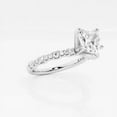 thumbnail image 2 of Ariana Jewel Stamped 14k White Gold Plated Ring - Heart Cut 1.6 Ct White Diamond Ring - Diamond Engagement Wedding Solitaire with Accents Ring - Heart Shape Proposal Ring - Valentine's Day Gift, 2 of 3