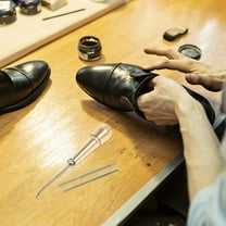 Soimiss 1Set Durable Copper Handle Sewing Awl with Hooked Needle for Precise Shoe Repair and Stitching