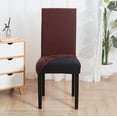 thumbnail image 2 of Chair Covers for Dining Room, Stretch Dining Chair Covers Removable Chair Protector Covers for Dining Room, Hotel, Ceremony (Brown, 6 Pack), 2 of 11