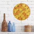 thumbnail image 3 of Yellow and Orange Fish Scales Round Wall Clock Silent Analog Battery Operated Gold Pointer Home Decor 9.84" Diameter, 3 of 11