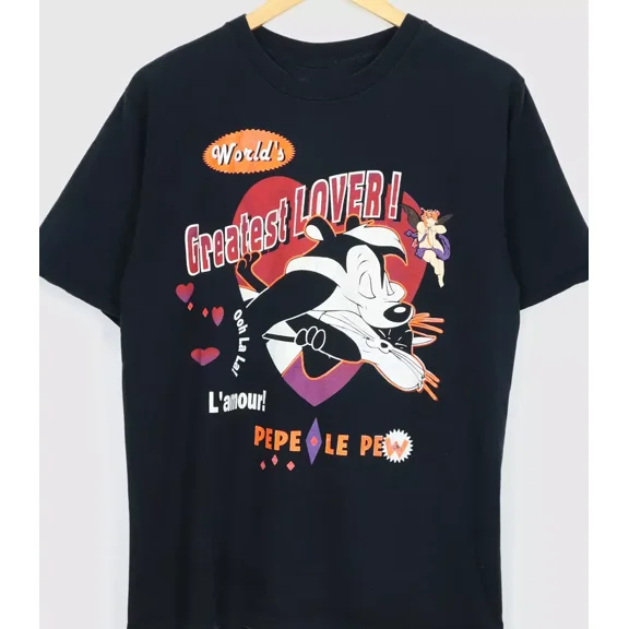 VINTAGE vtg Pepe Le Pew shirt black T-shirt Unisex tee All sizes S-45Xl XB253
