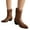 Brown, variant on Quilted Cowboy Boots for Women Fashion Pointed Toe Heel Pull on Western Booties