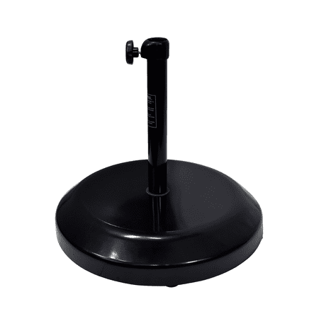 California Umbrella 75LBS Umbrella Base with Steel Cover with Concrete Black