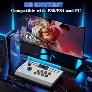 Bonadget Wired Arcade Stick Compatible with P5/P4/PC/Android, for PS5 Fight Stick with Programming Function, Turbo Function, 9.8FT Braided Cable Fight Stick and Wired Connection