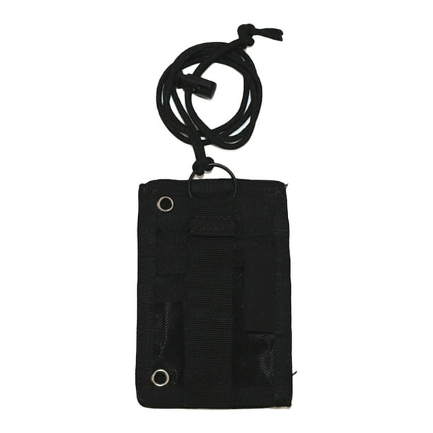Portatarjetas táctico de identificación, parche de gancho y bucle, cordón para el cuello, llavero y organizador de tarjetas de crédito