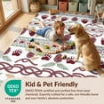 thumbnail image 4 of Design&I 8'x10' Washable Area Rug Wildlife Motif Forest Southwestern Border Cabin Farmhouse Pinecone Playful for Living Room, Family Extra Large Skid-Resistant Low Profile, 4 of 7