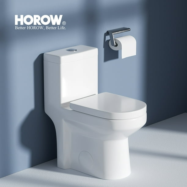 Small one Piece Toilet Short Compact Bathroom Tiny Mini Commode Water