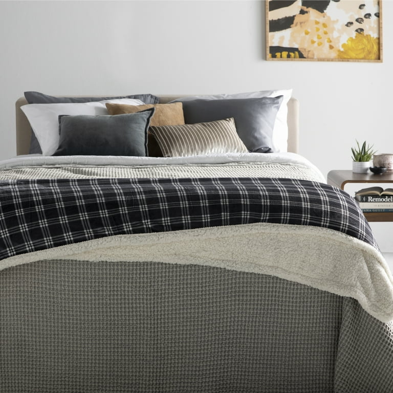 Newport nordic soft sherpa bed blanket sale