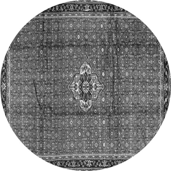 Ahgly Company Indoor Round Persian Gray Traditional Area Rugs, 5' Round