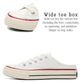 thumbnail image 4 of CHICVOMEY Women's Mules Comfortable Slip on Sneakers Tennis Shoes Summer Backless Canvas Tennis Shoes, 4 of 8