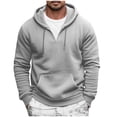 thumbnail image 1 of Blusa con capucha de manga larga para hombre, sudadera con cremallera de un cuarto, sudadera con capucha tipo cargo, para entrenamiento, gimnasio, deportes, correr, exteriores, chaquetas de invierno,, 1 of 5