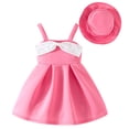 thumbnail image 2 of Conjunto de falda y vestido de verano para niña con capa de aire y sombrero con falda de cuentas. Conjunto para niña., 2 of 9