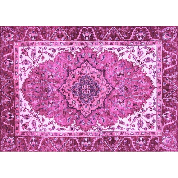 Ahgly Company Indoor Rectangle Persian Purple Traditional Area Rugs, 5' x 8'