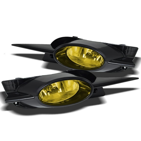 AKKON - For Honda Civic Coupe JDM Yellow Bumper Driving Fog Lights Driver/Passenger Lamps with Bulbs/Switch