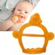 thumbnail image 3 of Juguetes para la dentición de bebés, de silicona de grado alimenticio, antimordeduras, suaves, color naranja, 3 of 8