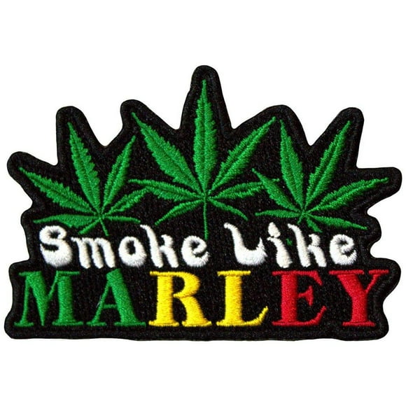 Bob Marley Smoke Like Woven Iron On Patch