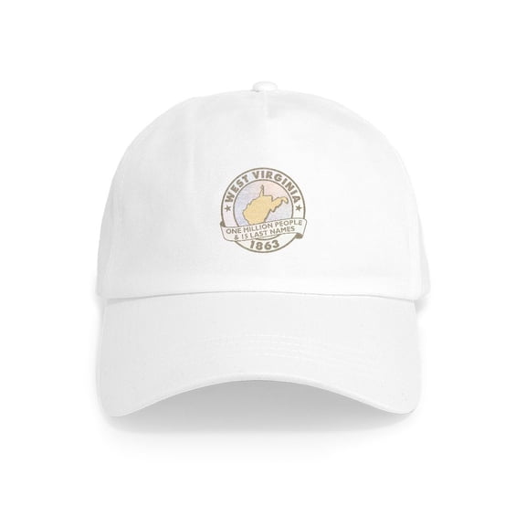 CafePress - Faded West Virginia - Adjustable 100% Brushed Unisex Casual Cotton Baseball Cap, Beige, 1