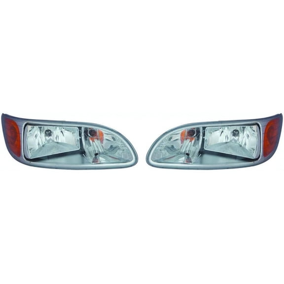 For Peterbilt 386 Headlight Assembly 2006-2014 Pair Driver and Passenger Side For PB2502100 | 16-09190L