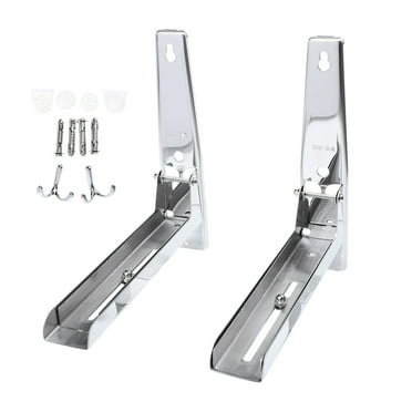 Microwave Rack Kitchen Oven Bracket Retractable Thicken Stainless Steel Storage Wall Floating Shelves