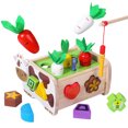 thumbnail image 1 of Juego de casa de madera Montessori Juguete de aprendizaje Desarrollar habilidades motoras finas para niños pequeños, 1 of 8