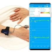 LOOKEE® Wrist Sleep Monitor & Tracker with Vibrating Alarm for Low O2 or Sleep Apnea Events | Overnight Tracks Heart Rate, Oxygen Saturation Level, and Sleep Treatment Effectiveness