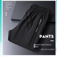 thumbnail image 3 of Pantalones de seda de hielo de verano de gran tamaño, pantalones deportivos de pierna para hombre, pantalones casuales de secado rápido de alta elasticidad, pantalones rectos para exteriores,, 3 of 5