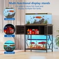 thumbnail image 6 of UVANIOHOM 20-29 Gallon Fish Tank Stand w/ Power Outlets, RGB LED Lights & Storage, Dark Oak, 6 of 13