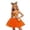 Orange, variant on Girls Cute Cat Superhero Tutu Dress – Versatile 4-Piece Party Outfit for Kids in Sizes XS to XXL, Soft Polyester cosp^lay Cos-tume Set