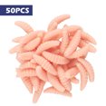 thumbnail image 2 of Toystoory 100 UNIDS Señuelo de Pesca Gusano Realista Gusano Grub Cebo Cebo Artificial de Silicona Cebos de Lombriz Olor Camarón Aditivo Pescar rosado, 2 of 6