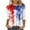 Style 1, variant on 4th of July Tops for Women Crewneck 3/4 Sleeve T Shirts American Flag Tunic Tops Loose Fit USA Patriotic Graphic Summer Tees S-2XL