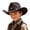 Coffee, variant on HNMKIU Kids Cowboy Hat Playful Western Style Fedora Hat For Little Boys And Girls Outdoor Party Casual Sun Protection