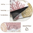 thumbnail image 6 of Coastal Coral Round Area Rug 6Ft Washable Circle Rugs for Bathroom Office, Nautical Colorful Conch Seashells Starfish Non-Slip Carpet Floor Mats Indoor Outdoor Carpet Runner Aesthetic Home Decor, 6 of 8