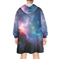 thumbnail image 2 of Wearable Blanket Hoodie,Colorful Starry Sky and Universe Oversized Sherpa Blanket Hoodie with Super Pockets,Super Warm Fuzzy Pullover for Women & Men, 2 of 6