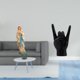 thumbnail image 2 of Figura de María con gesto de la mano, escultura de Lutero, obra de arte creativa con los dedos, estatua decorativa de resina de Je, 2 of 8