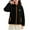 Black, variant on Kids Boys Girls Fleece Jacket Atheletic with Pockets Full Zip up Thermal Long Sleeve Outerwear 4-15 Years