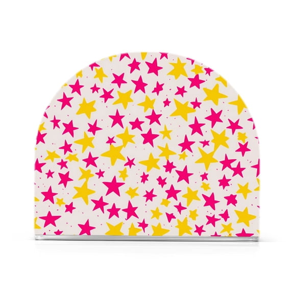 Yayeee Napkin Holder for Table Kitchen Paper Tissue Organization, Beige Stars