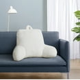 thumbnail image 3 of (2 pack) Mainstays Faux Fur Plush Bedrest Pillow, Specialty Size, Ivory White, 3 of 9