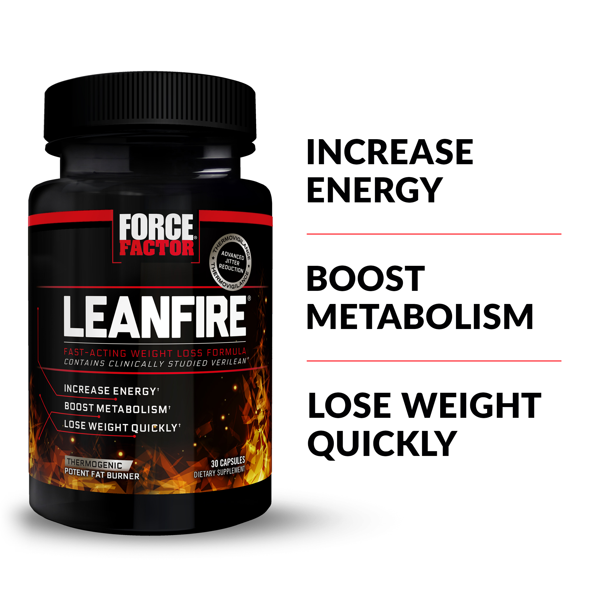 Force Factor LeanFire Weight Loss & Appetite Control Supplement with Green Coffee Bean, 30 Capsules - image 2 of 10
