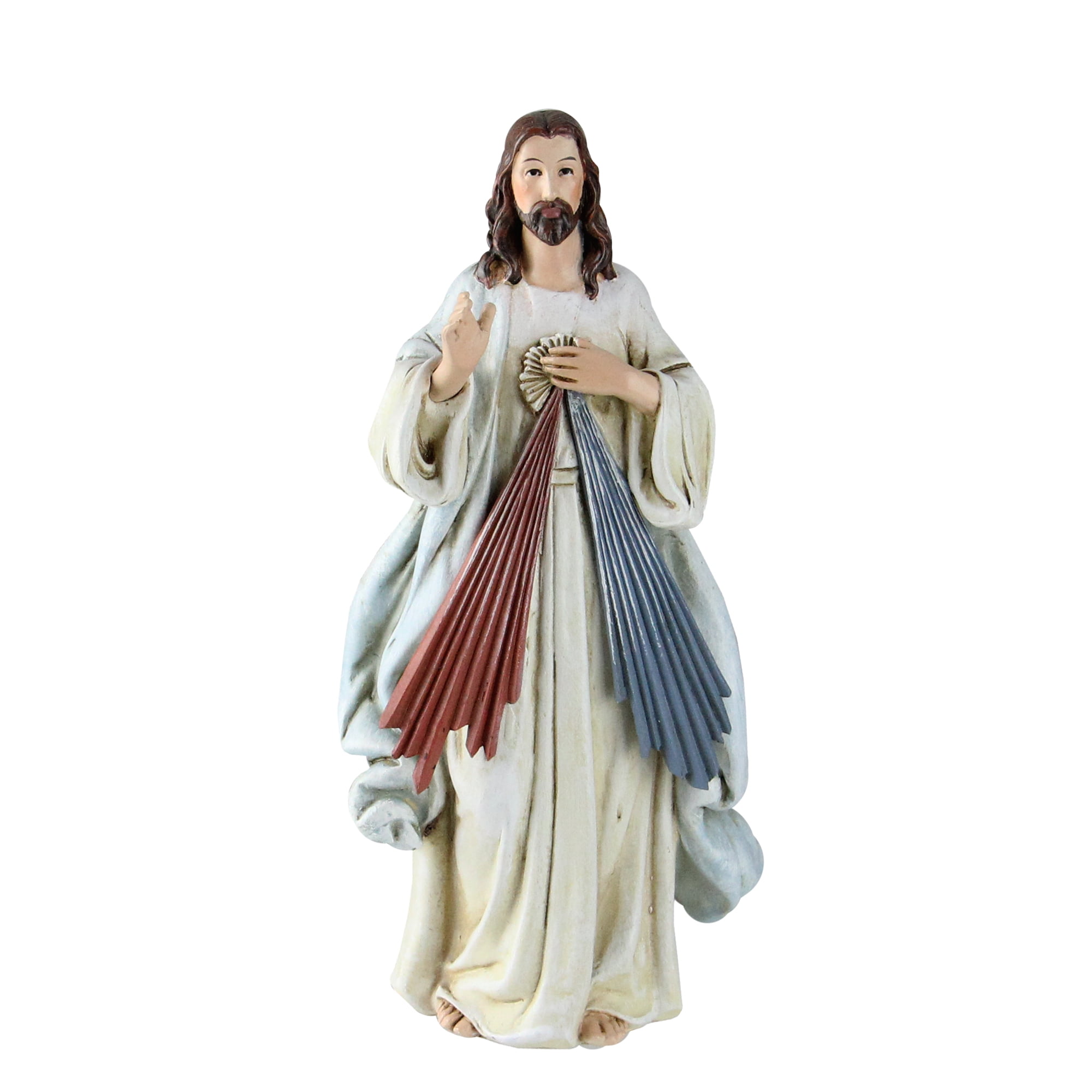 Roman 6" Jesus Christ Religious Table Top Figurine White/Blue