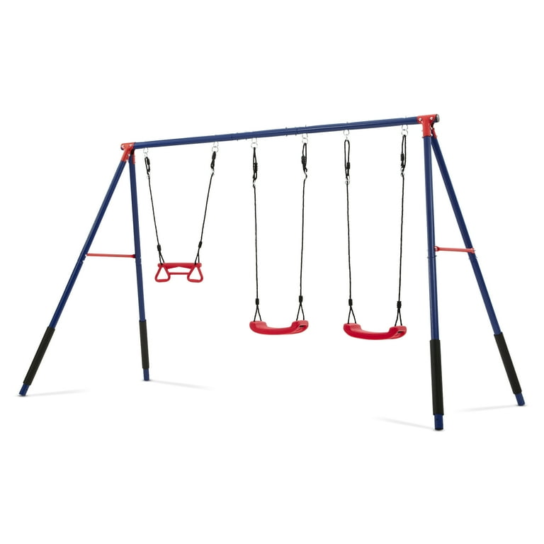 Delta Children FunZone Outdoor Metal 3-Piece Swing Set - Includes