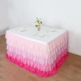 thumbnail image 6 of Balsa Circle 14 feet x 29" Pink Chiffon 5 Tier Ruffled Tutu Banquet Table Skirt Party Trade Show Booth Linens, 6 of 8