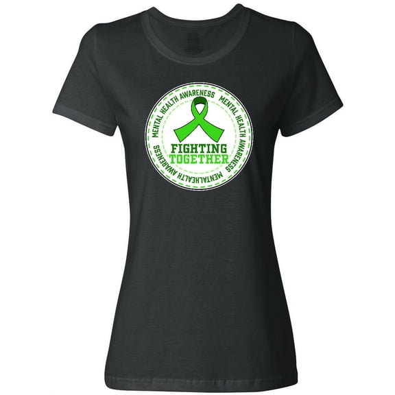 Inktastic Fighting Together- Mental Health Awareness Women's T-Shirt